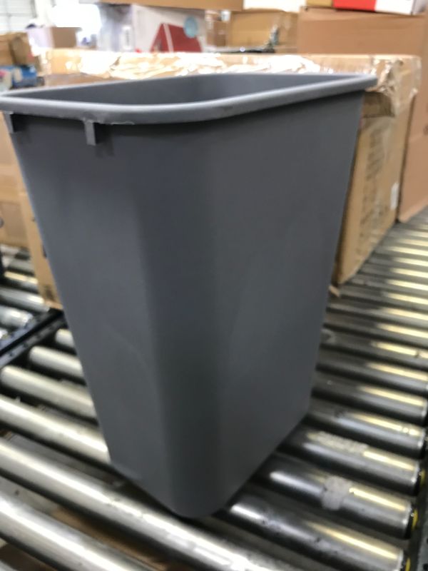 Photo 2 of AmazonCommercial 10 Gallon Commercial Office Wastebasket, Grey