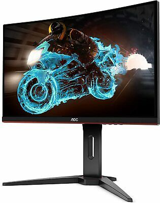 Photo 1 of AOC C24G1A 24" Curved Frameless Gaming Monitor, FHD 1920x1080, 1500R, VA, 1ms MPRT, 165Hz (144Hz supported), FreeSync Premium, Height adjustable Black
