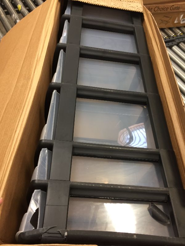 Photo 1 of BLACK PLASTIC STORAGE DRAWERS