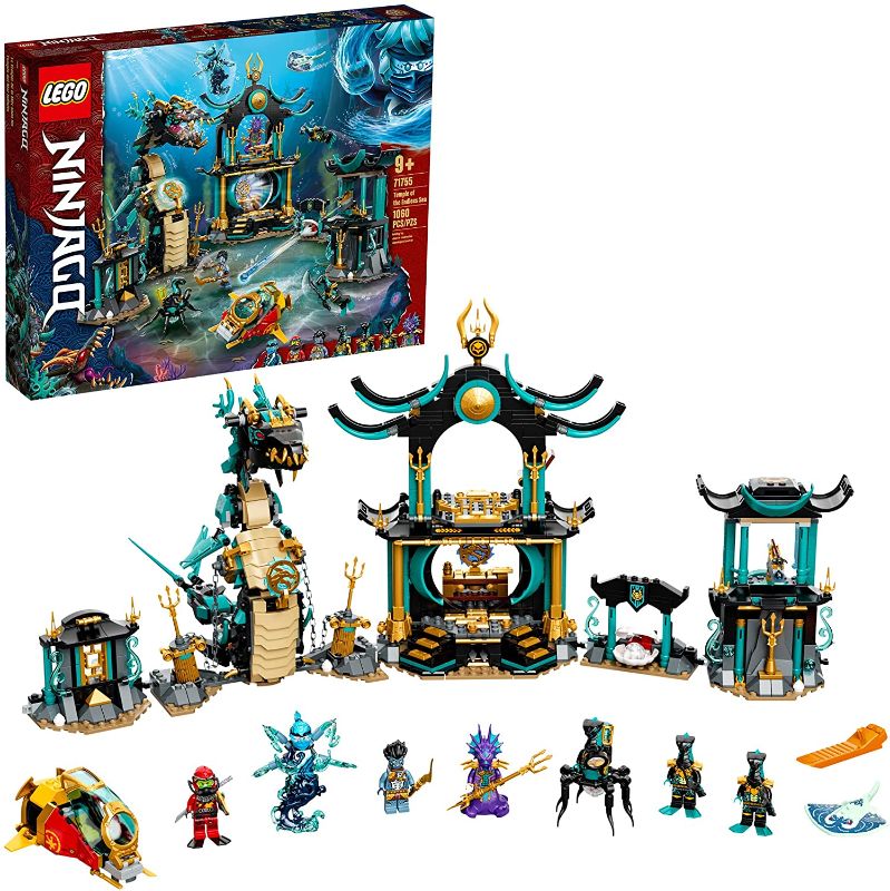 Photo 1 of ALL PACKAGES SEALED, LEGO NINJAGO Temple of The Endless Sea 71755 Building Kit; Underwater Playset Featuring NINJAGO Kai and Snake Toy; New 2021 (1,060 Pieces)
