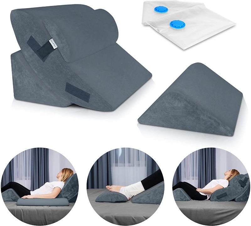 Photo 1 of 4pcs Orthopedic Bed Wedge Pillow Set,