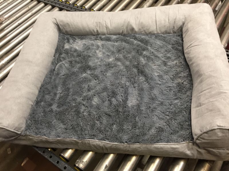 Photo 1 of Furhaven Pet Dog Bed - Orthopedic Ultra Plush Faux Fur and Suede Traditional 