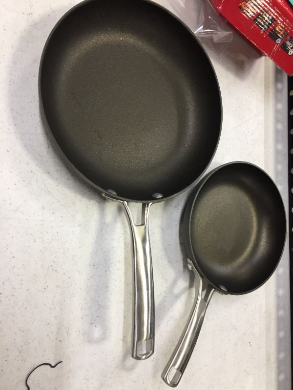 Photo 2 of Calphalon 2 Piece Classic Nonstick Frying Pan Set, Grey
