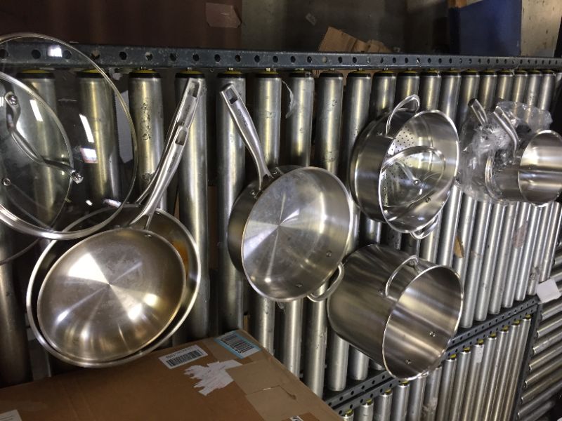 Photo 1 of ASSORTMENT OF STAINLESS STEEL MUELLER POTS,PANS AND LIDS 