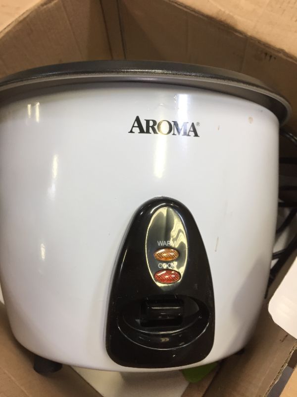 Photo 2 of Aroma 20-Cup Pot-Style Rice Cooker & Food Steamer, White