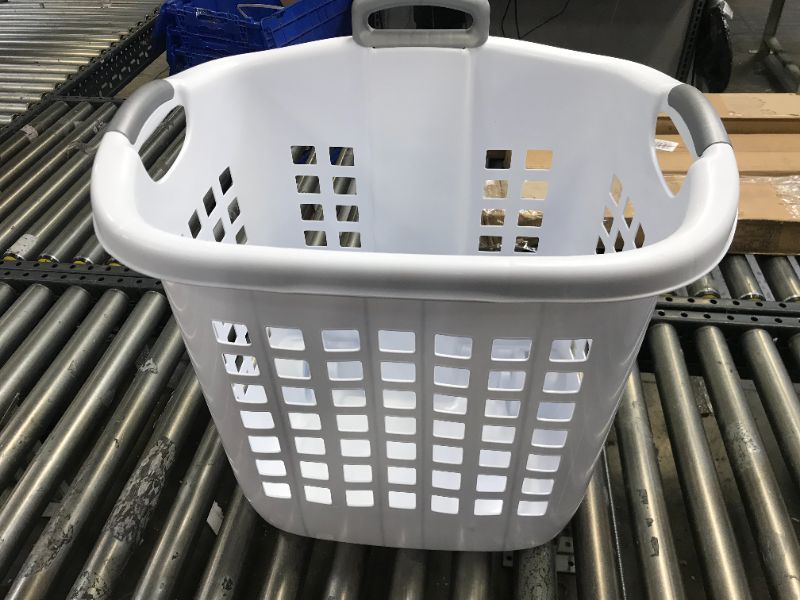 Photo 1 of 4X Ultra Gray Wheeled 1.75 Bushel Laundry Basket, VARYING CONDITION
