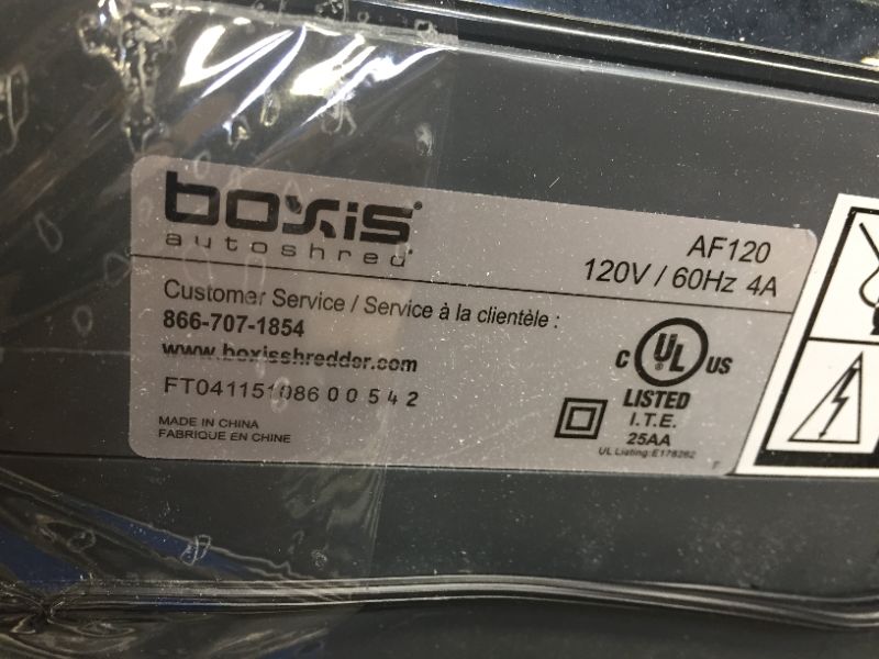 Photo 1 of Boxis Af120 AutoShred 120-Sheet Micro Cut Paper Shredder