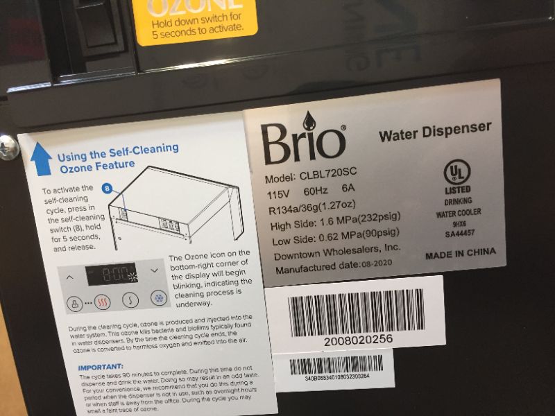 Photo 3 of Brio Moderna Self Cleaning Bottom Load Tri Temp with Touch Dispenser