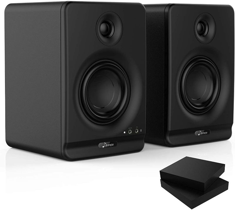 Photo 1 of Donner Studio Monitors 4" Near Field Studio Monitors with CSR 5.0 Bluetooth, for Music Production, Live Streaming and Podcasting, 2-Pack Including Monitor Isolation Pads-New Version(Dyna4 Black)
