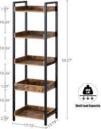 Photo 1 of ROLANSTAR 5 TIER RUSTIC BROWN CORNER SHELF