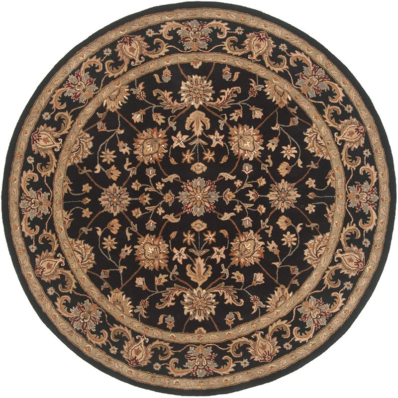 Photo 1 of Continental Rug Company SE517 Serene Rug, 6' Round, Black/Black
