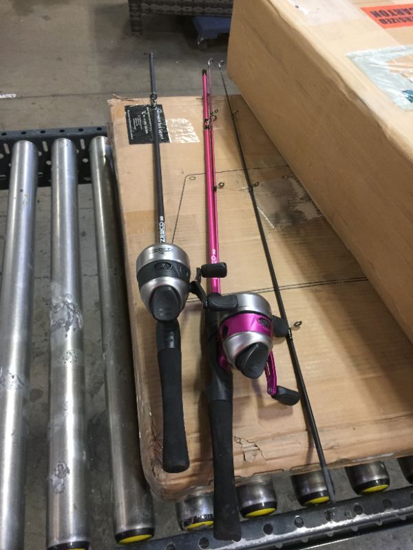 Photo 2 of Zebco 33 Spincast Reel and 2-Piece Fishing Rod Combo, 5.5-Foot Durable Fiberglass Rod with Split Cork/EVA Handle, Quickset Anti-Reverse Fishing Reel with Bite Alert
