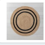 Photo 1 of 5ft Round Jute Stripe Rug Charcoal  Hearth  Hand With Magnolia Free Ship
