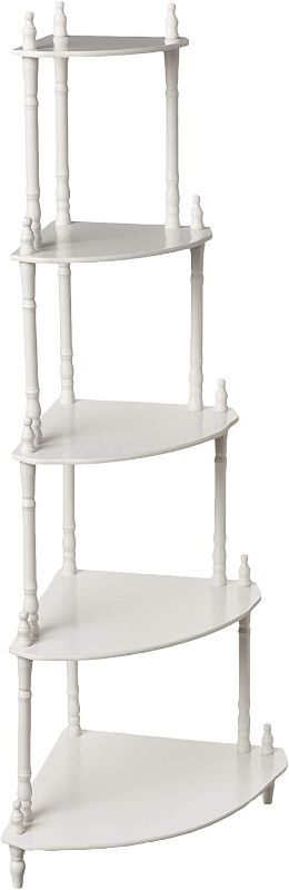 Photo 1 of Frenchi Furniture - 5-Tier Corner Stand Finish: White