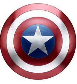 Photo 1 of Captain America Shield Metal 19" Real Captain America Cosplay for Adult Home Decoration
