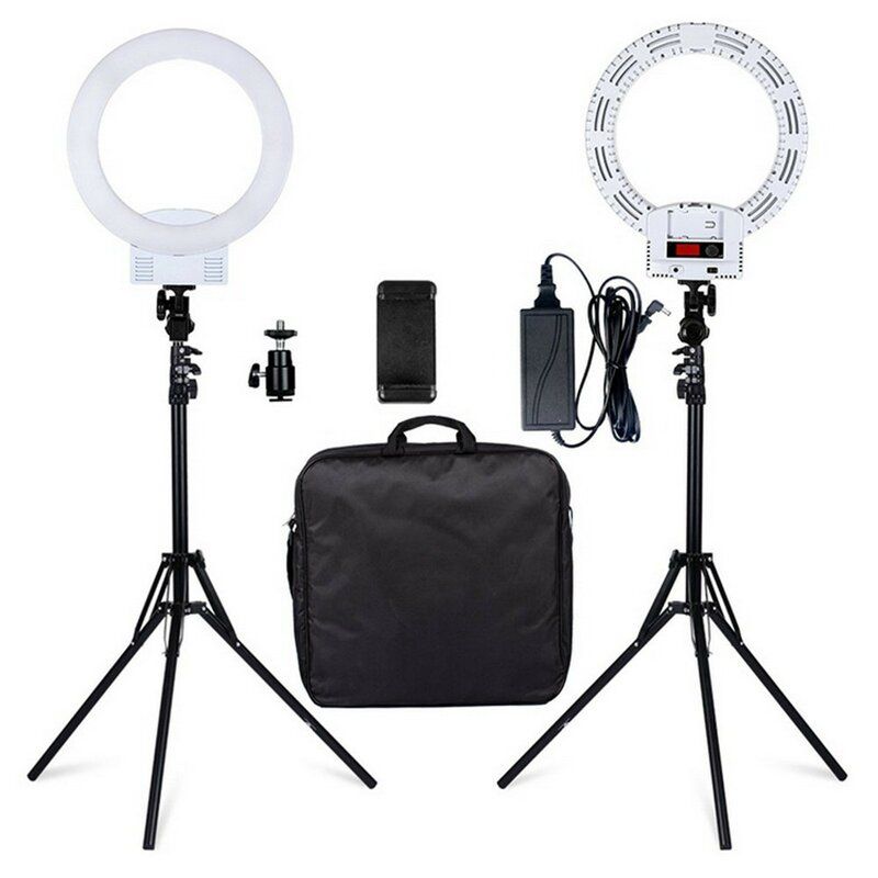 Photo 1 of Ring Stand Dimmable Lighting Kit (Part number: wz1-G85000053)  ONE LIGHT. ONE STAND.  PHOTO IS SHOWING FRONT AND BACK
