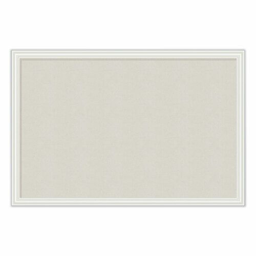 Photo 1 of U Brands UBR2074U0001 Linen Bulletin Board with Decor Frame, 30 x 20, Natural Surface/White Frame
