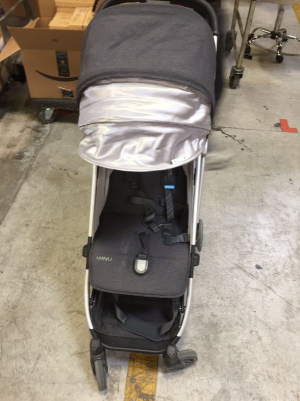 Photo 2 of 2018 UPPAbaby MINU Stroller - Jordan (Charcoal Melange/Silver/Black Leather)