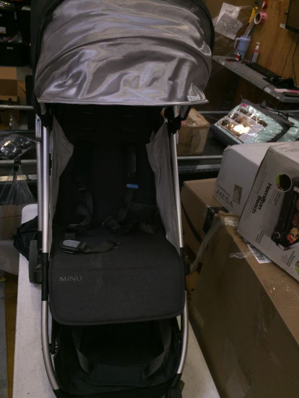 Photo 1 of 2018 UPPAbaby MINU Stroller - Jordan (Charcoal Melange/Silver/Black Leather)