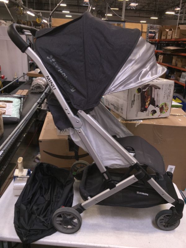 Photo 3 of 2018 UPPAbaby MINU Stroller - Jordan (Charcoal Melange/Silver/Black Leather)