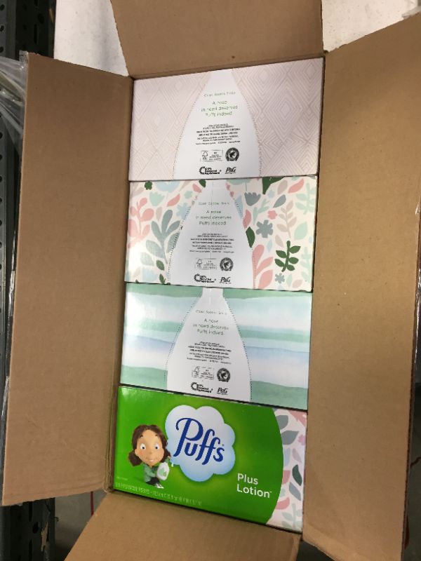 Photo 1 of 8 boxes of puff tissue boxes 