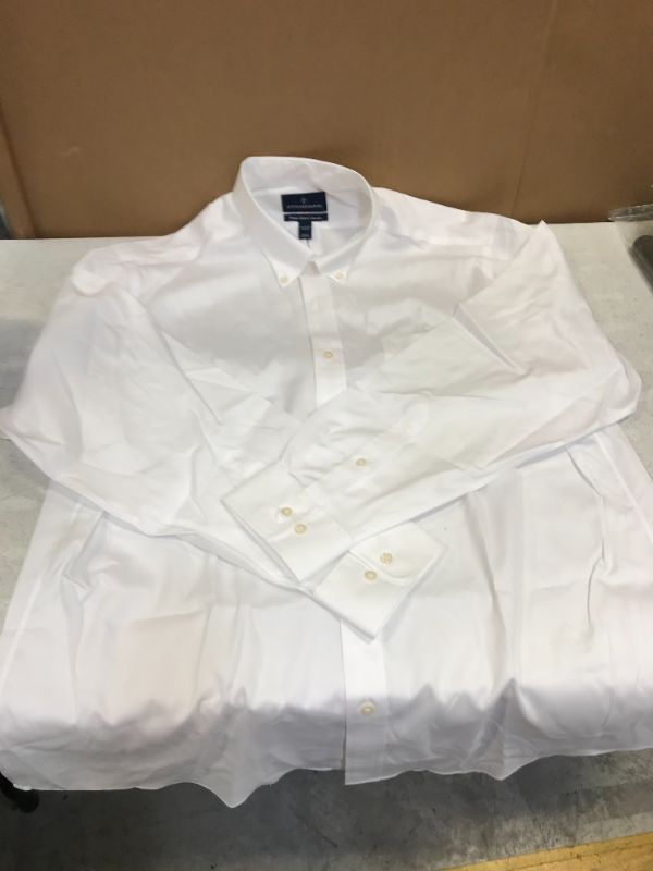 Photo 1 of WHITE COLLAR BUTTON UP SHIRT SIZE 17 1/2 35 44 89