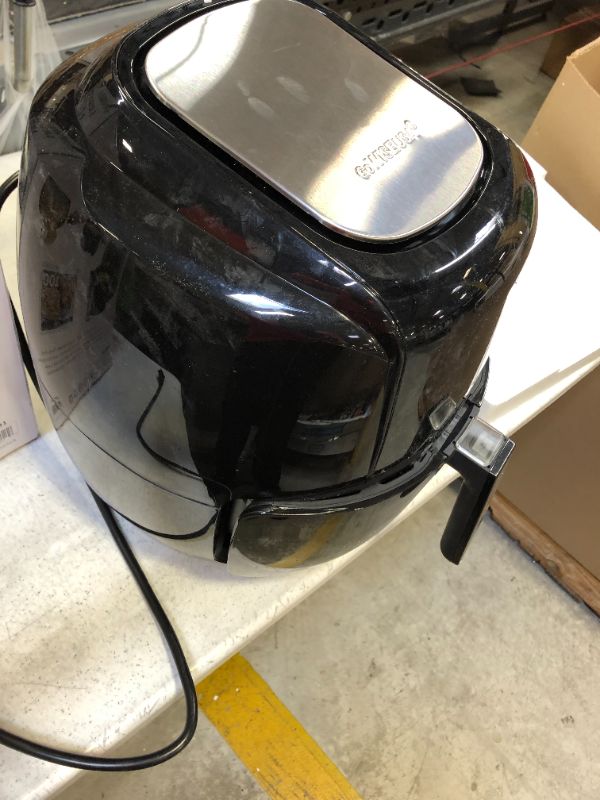 Photo 1 of 8-in-1 5.8 Qt. Black Electric Air Fryer with Recipe Book
