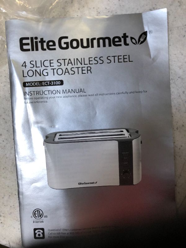 Photo 1 of 4 slice stainless steel long toaster 