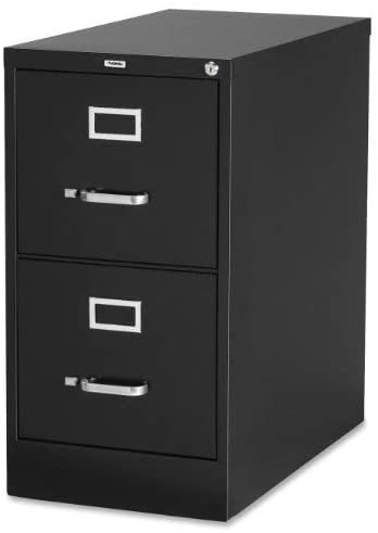 Photo 1 of Lorell® Fortress 22"D Vertical 2-Drawer Letter-Size File Cabinet, Metal, Black