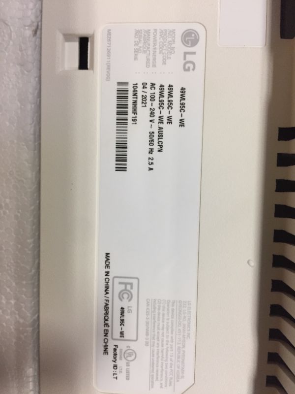 Photo 1 of Missing Power Cable Screen Is Cracked ---LG Ultrawide Monitor Curved 