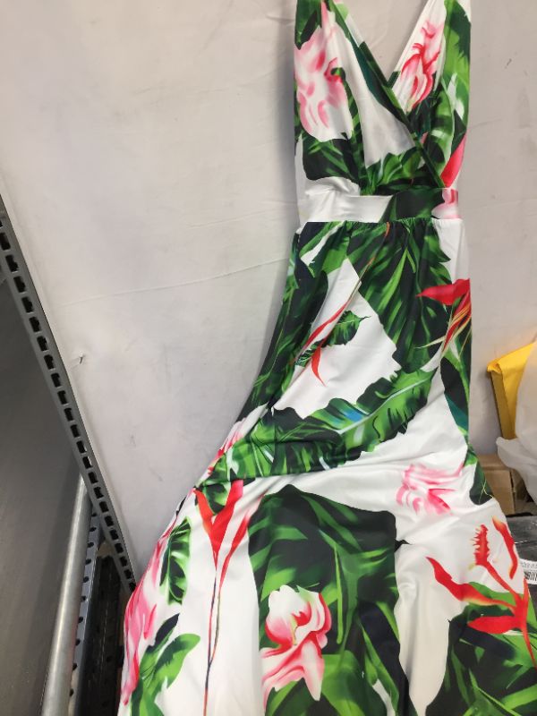 Photo 3 of Women's Summer Deep V-Neck Casual Dress Beach Floral Long Maxi Dress Party
size M