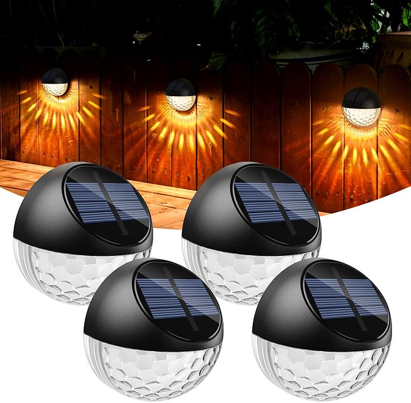 Photo 1 of 
Roll over image to zoom in


Quntis Solar Fence Lights, Solar Deck Lights Outdoor Garden Decorative,IP65 Waterproof Solar Wall Light,Fence Post Solar Lights wtih Bright Warm Light for Patio,Yard,Stair,Pathway,Pool?4 Pack?