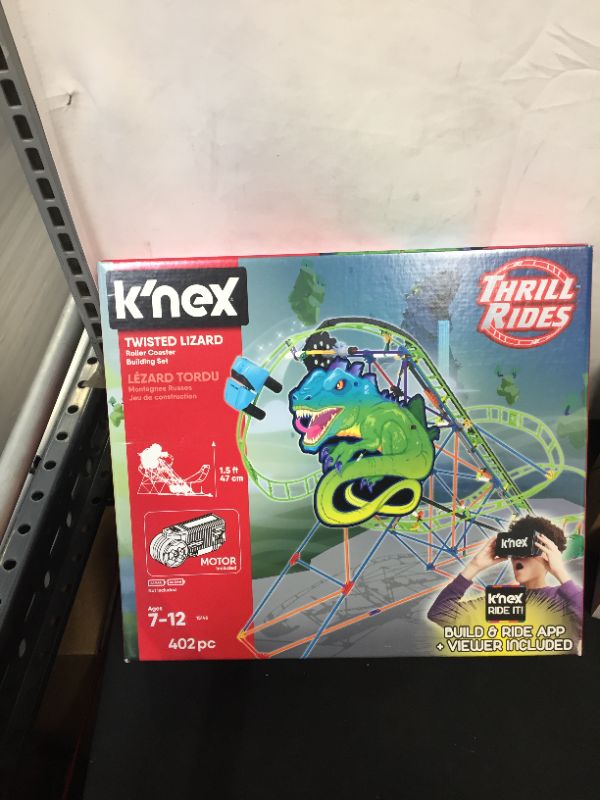 Photo 2 of 
K'NEX Thrill Rides Twisted Lizard Roller Coaster Building Set with It App Ages Classic Thrill Rides (Non-Retail Packaging)
(factory sealed)