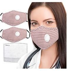 Photo 1 of 2PCS PM2.5 Dust Mask for Adult with 4 Activated Carbon Filters (2 pack)
