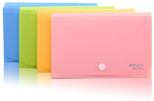 Photo 1 of SMALL Expanding File Folder, Subdivision Accordion File Folder Mini Organizer PP Wallet for Cards,Coupons,Receipt,Tax Item or Changes,7x4.5 Inches,12 Pockets with Tabs and Check Case(Set 4)
