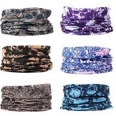 Photo 1 of EAZZEA 6pcs Magic Wide Tube Face Mask,Neck Gaiter, Headwear, Sports Scarf, Skeleton Bandana,Camo Bandana, Balaclava, Headband for Women And Men
