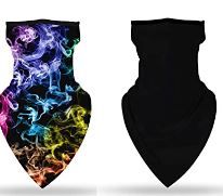 Photo 1 of Face Cover, Reusable Washable Silk Bandanas Women Men Neck Gaiter With Earhook
