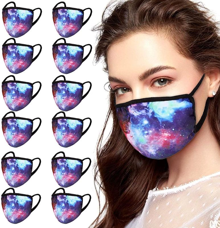 Photo 1 of 12 Pack Cotton Unisex Face Reusable for Cycling Camping Travel for Kids Teens Men Women
