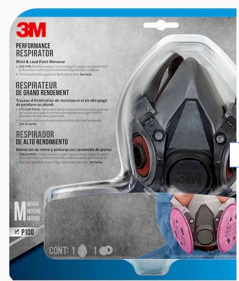 Photo 1 of 3M Reusable P100 Sanding Valved Safety Mask