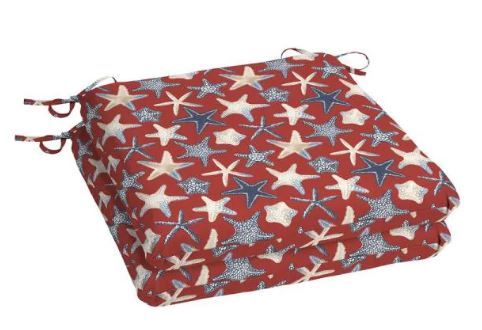 Photo 1 of Chili Starfish Square Outdoor Seat Cushion (6-Pack)
