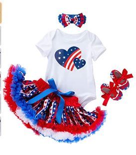 Photo 1 of Amberetech 1st 4th of July Baby Girl Outfit Tutu Dress Party Costume Cotton Short Sleeve 4pcs Clothing Set
12-24M
