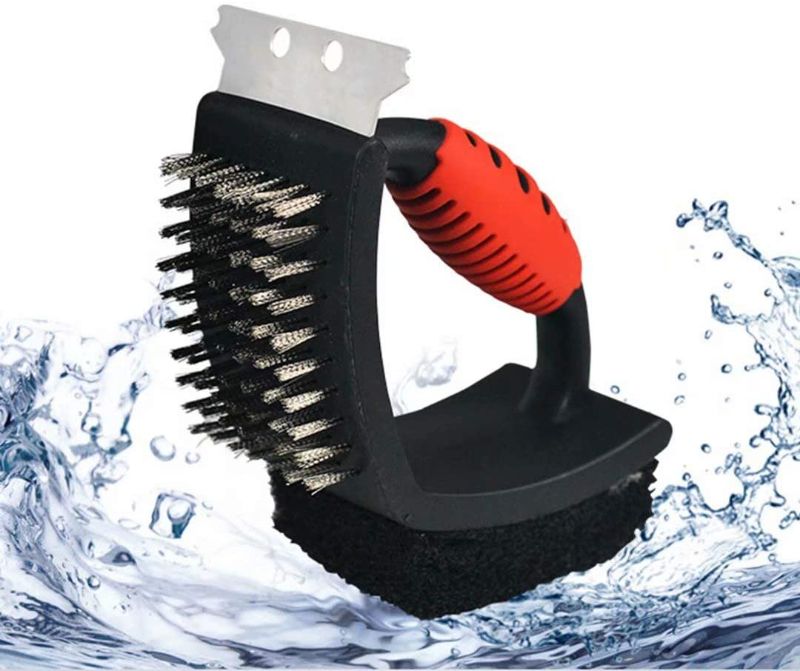 Photo 1 of Grill Cleaning Brush,Grill Brush and Scraper by Kitchen Perfection,3-in-1 Barbecue Grill Brush, BBQ Brush for Grill,Grill Brush for Gas Grill Brush with Heart-Shaped Insulated Handle