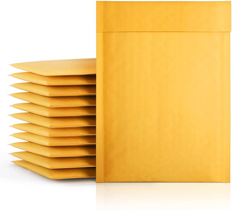 Photo 1 of Fu Global #000 4x8 Inches Kraft Bubble Mailers Padded Envelopes Pack of 50
