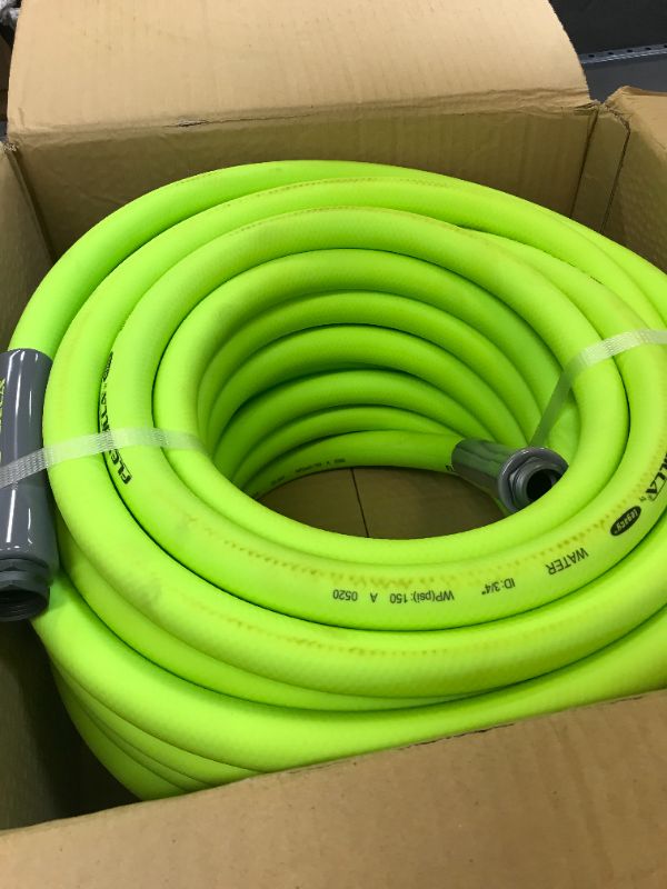 Photo 2 of 5/8 in. x 50 ft. ZillaGreen Garden Hose with 3/4 in. GHT Fittings