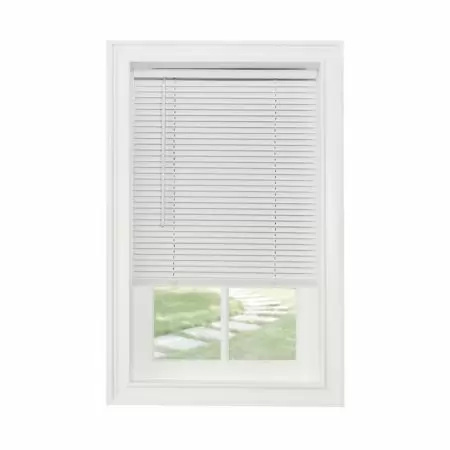 Photo 1 of ACHIM GII Morningstar White Cordless Light Filtering Vinyl Mini Blind with 1 in.
