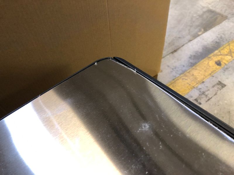 Photo 4 of iTouchless SoftStep 16 Gallon Step Trash Can & Recycle Bin with Activated Carbon Filter Deodorizers, Stainless Steel, 2 x 8 Gallon (30L) Removable Color-Coded Buckets, Soft Close and Airtight Seal
