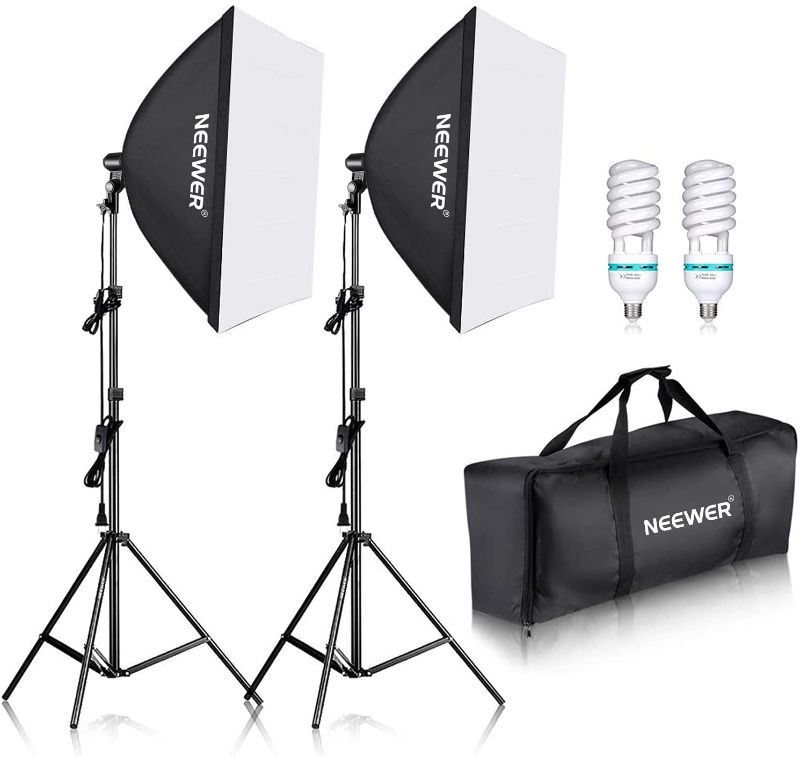 Photo 1 of  Professional Photography 24x24 inches/60x60 Centimeters Softbox with E27 Socket Light Lighting Kit