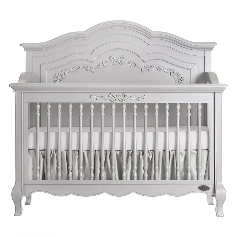 Photo 1 of Evolur Aurora 5-in-1 Convertible Crib, Akoya Grey Pearl
