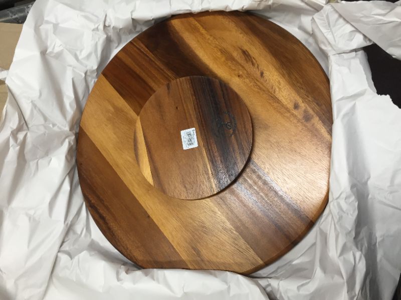 Photo 3 of Lipper 18 inch Acacia Lazy Susan