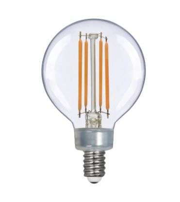 Photo 1 of 40-Watt Equivalent G16.5 ENERGY STAR and CEC Title 20 Dimmable Filament LED Light Bulb Daylight (3-Pack) 4 PACK